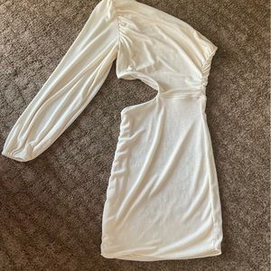 Women’s one sleeve dress with keyhole side